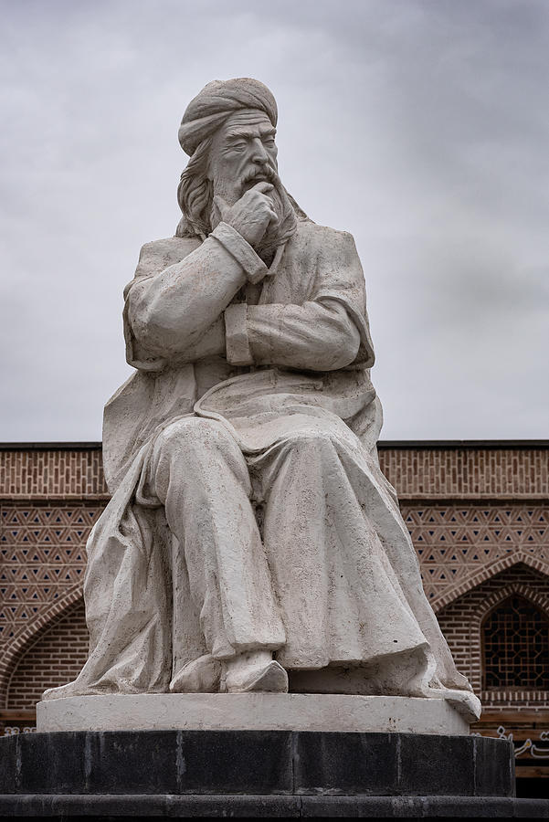 Statue of Safi-ad-din Ardabili (Sheikh Safi), founder of the Safavid dynasty, in Ardabil, northern Iran Photograph by Jean-Philippe Tournut