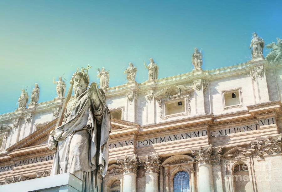 Architecture Photograph - Statue of Saint Paul by Camelia C