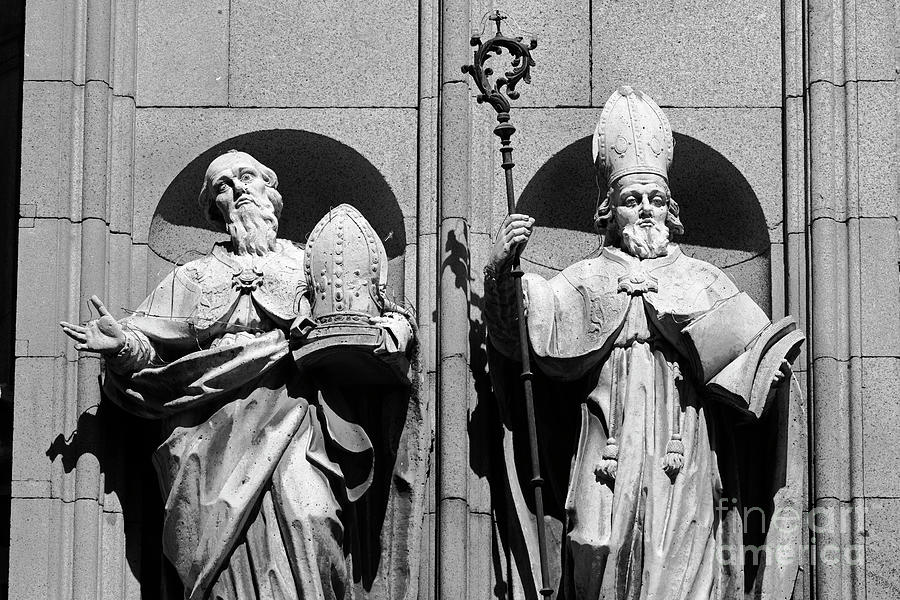 Statues of Bishops Toledo Cathedral Spain Photograph by James Brunker