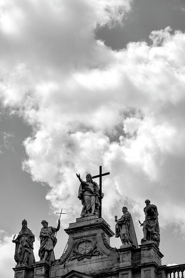 Statues on the facade of San Giovanni in Laterano Photograph by Fabrizio Troiani