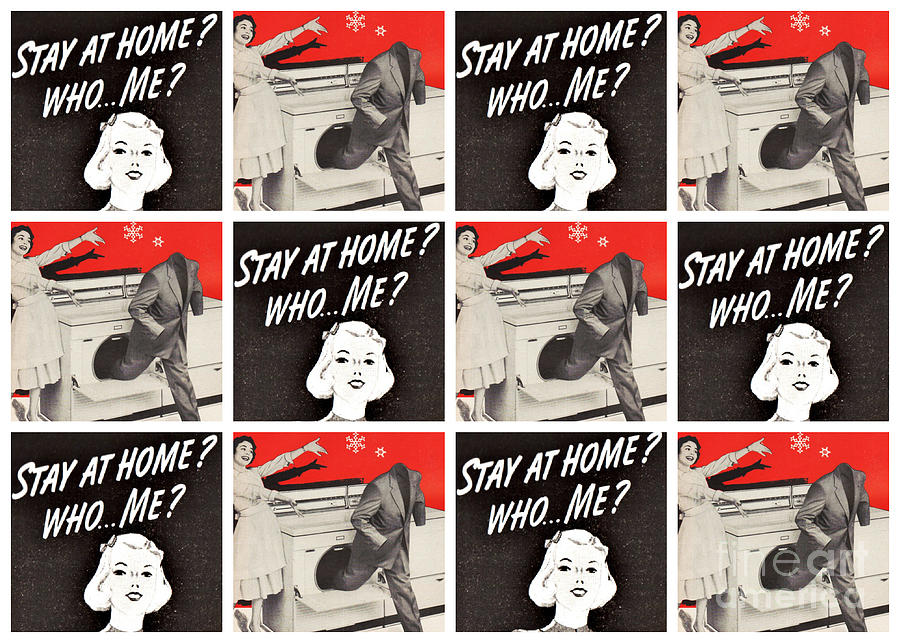 Stay at Home Me? Mixed Media by Sally Edelstein
