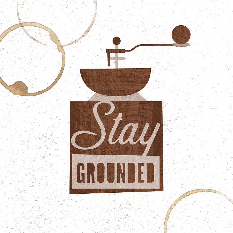 Stay Grounded - White Background - Art by Jen Montgomery Painting by Jen Montgomery