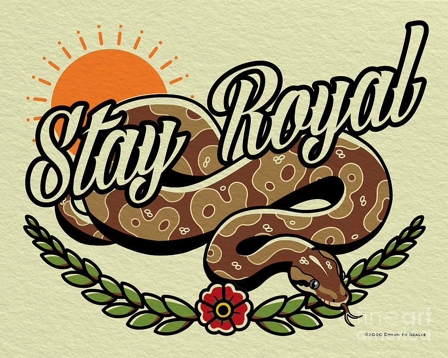 Stay Royal Ball Python Digital Art by Donovan Winterberg - Fine Art America