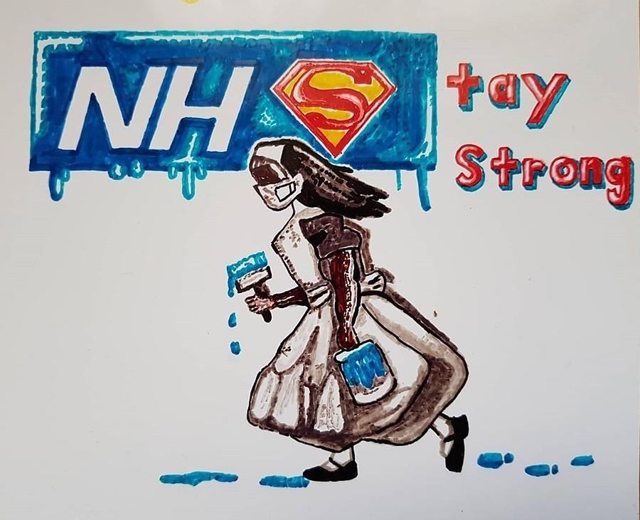Stay Strong for the NHS Drawing by Uzor Dijeh Fine Art America
