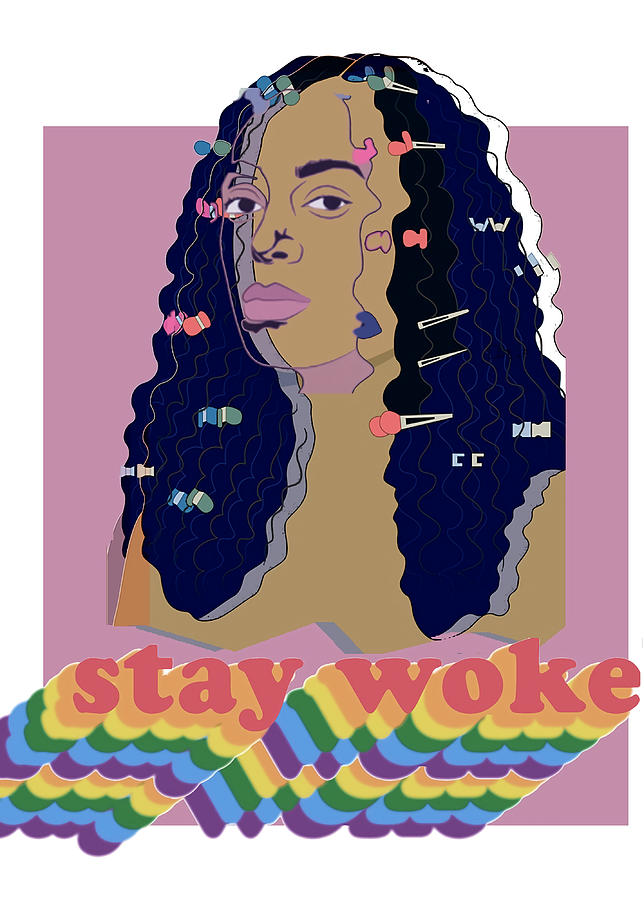 Stay Woke fan art Pride week Poster hippie Painting by Philip Williams ...