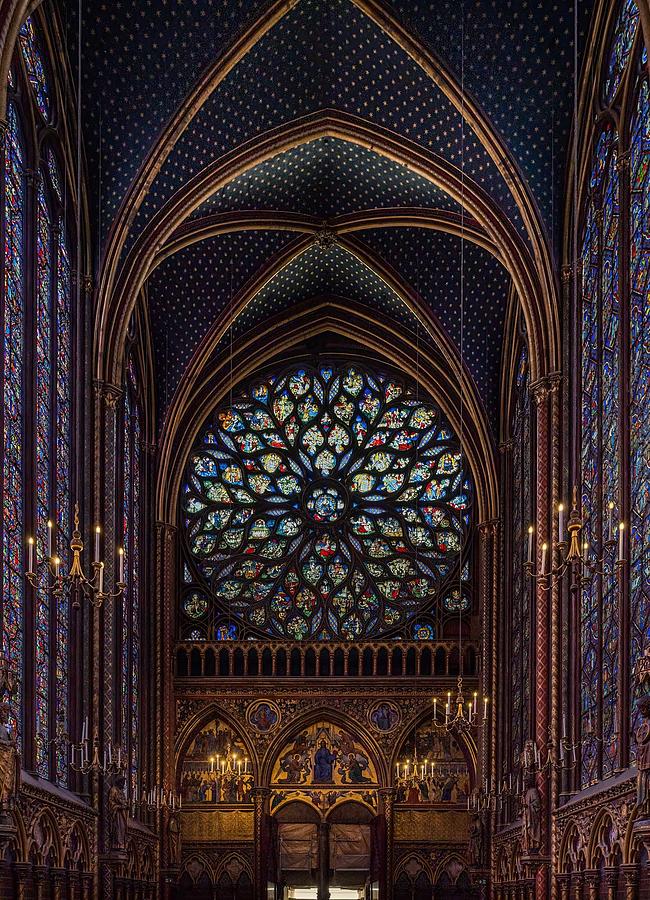 Ste Chapelle Rose Window Photograph by Dave Koch