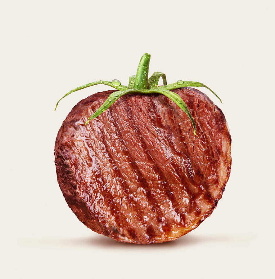 Steak as a tomato Photograph by Radoslav  Zilinsky