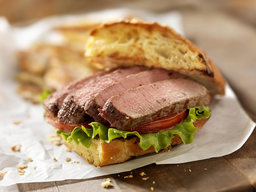Steak Sandwich with French Fries Photograph by LauriPatterson