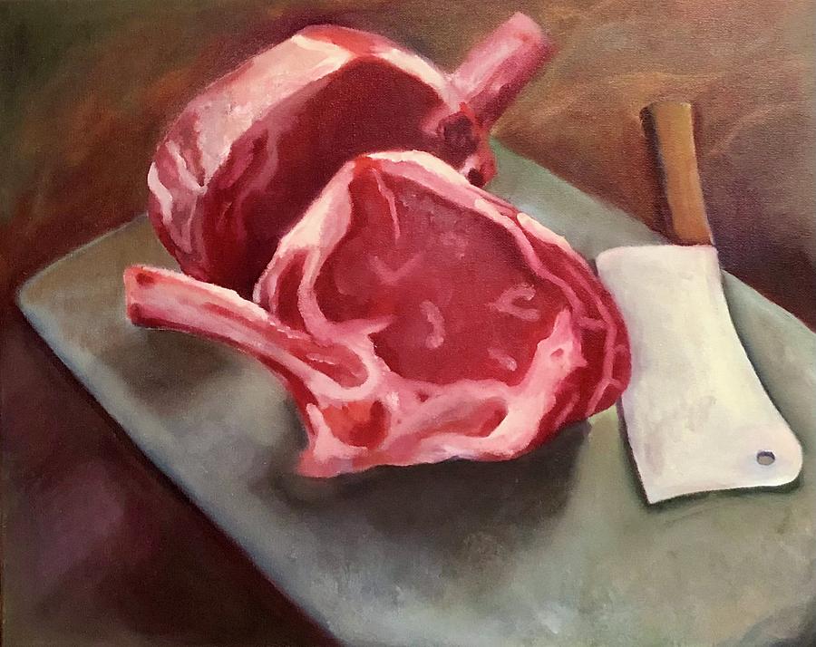 Steaks And Cleaver Painting By Megan Berg Fine Art America