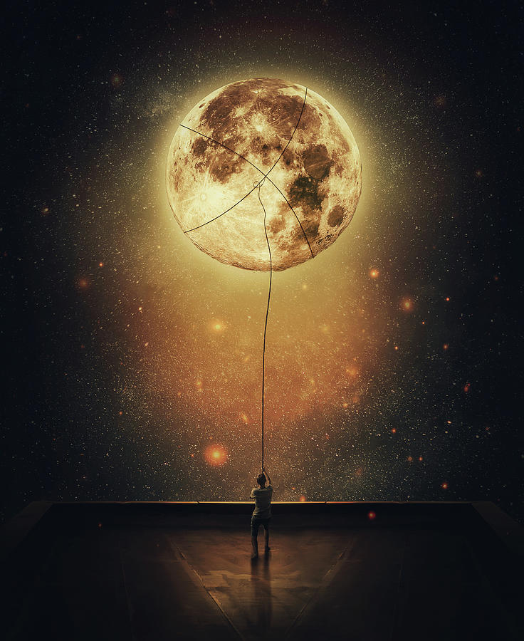 Stealing The Moon Digital Art by PsychoShadow ART