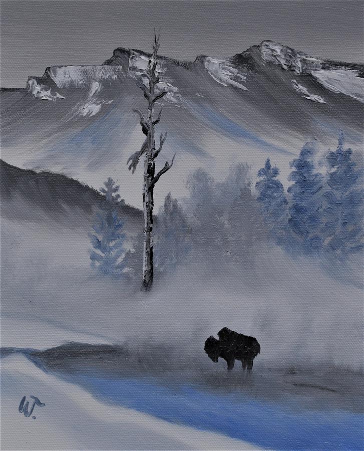 Steam at Yellowstone Painting by Warren Thompson