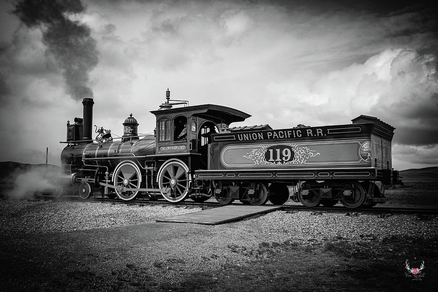 Steam Engine in BW Photograph by Pam Rendall