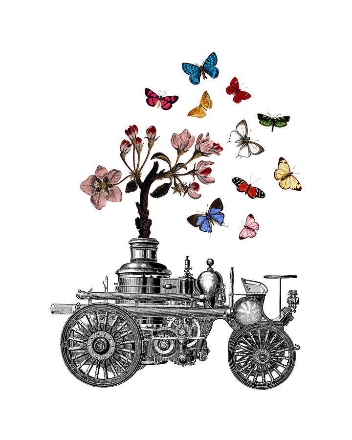 Spring Digital Art - Steam Engine Of Life by Madame Memento