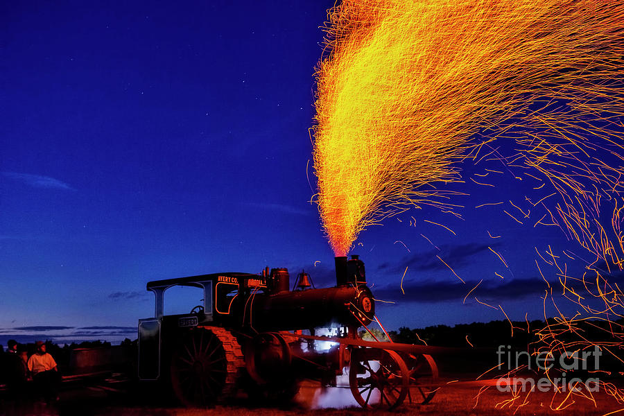 Steam Engine Sparks at Night Photograph by David Arment - Fine Art America