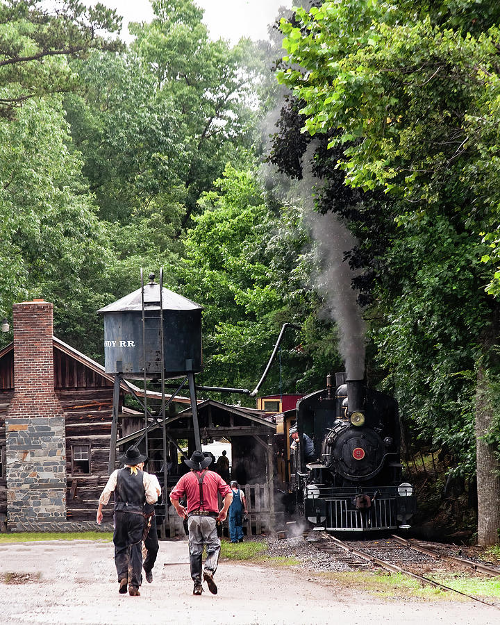 Steam Engine Train And Cowboys Photograph by Flees Photos | Fine Art ...