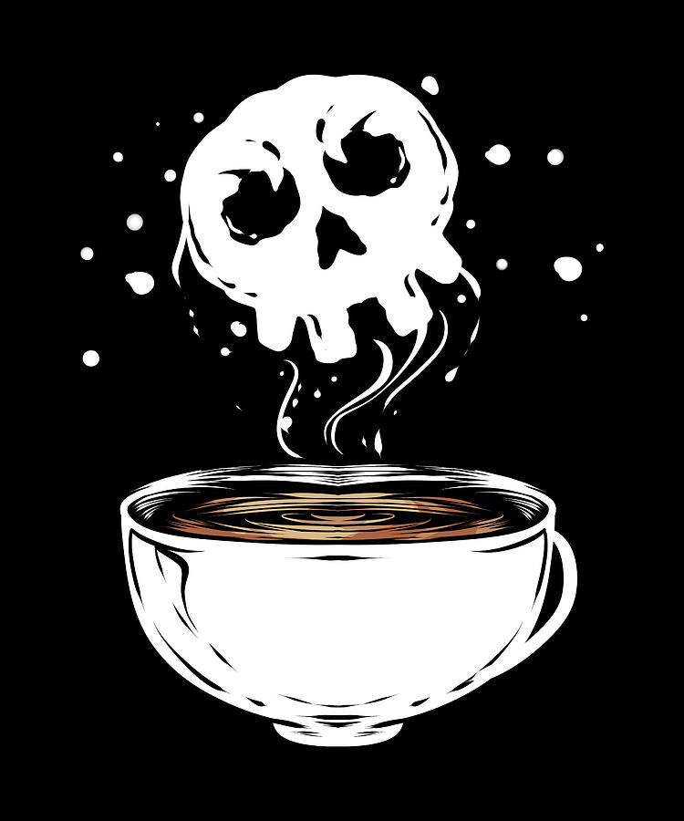 Steam In The Shape Of A Skull. I Love Coffee Digital Art by Jan Bleke ...