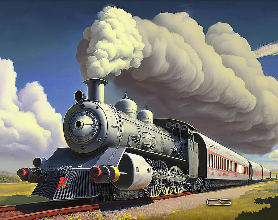 Steam Locomotive 2 Digital Art by Chuck Staley Steam Locomotive 2 Digital Art by Chuck Staley