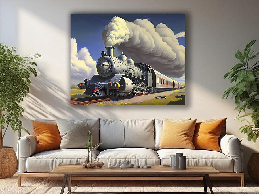Steam Locomotive 2 Example Digital Art by Chuck Staley
