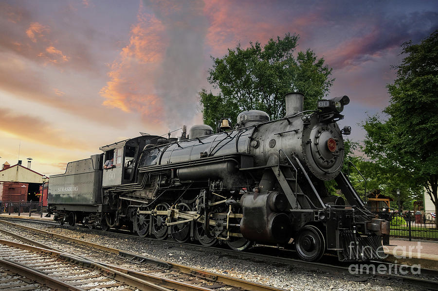 Steam Locomotive at Dusk Photograph by Sturgeon Photography
