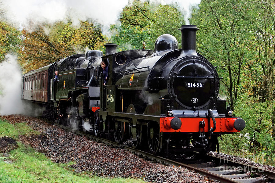 Steam locomotives 51456 and 80097 Photograph by David Birchall