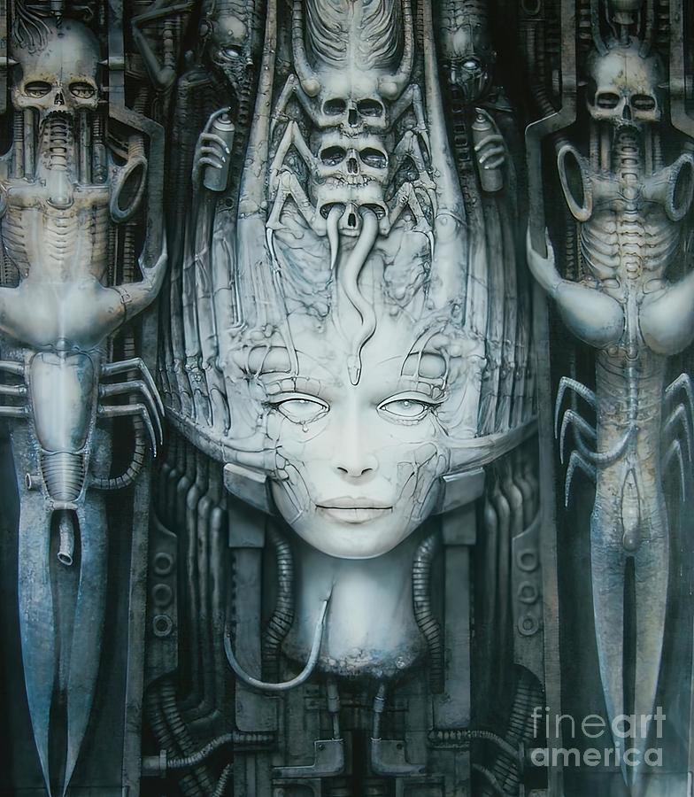 Steam Punk Art HR Giger Painting by Maisie Noah - Fine Art America