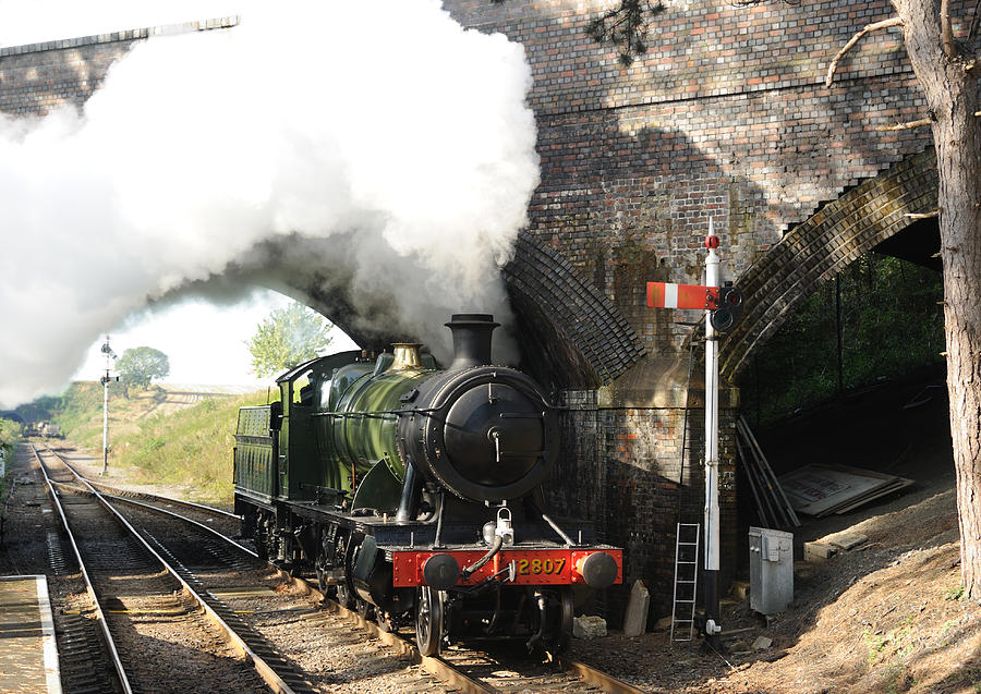 Steam Train at Cheltenham Racecourse Photograph by Leadinglights