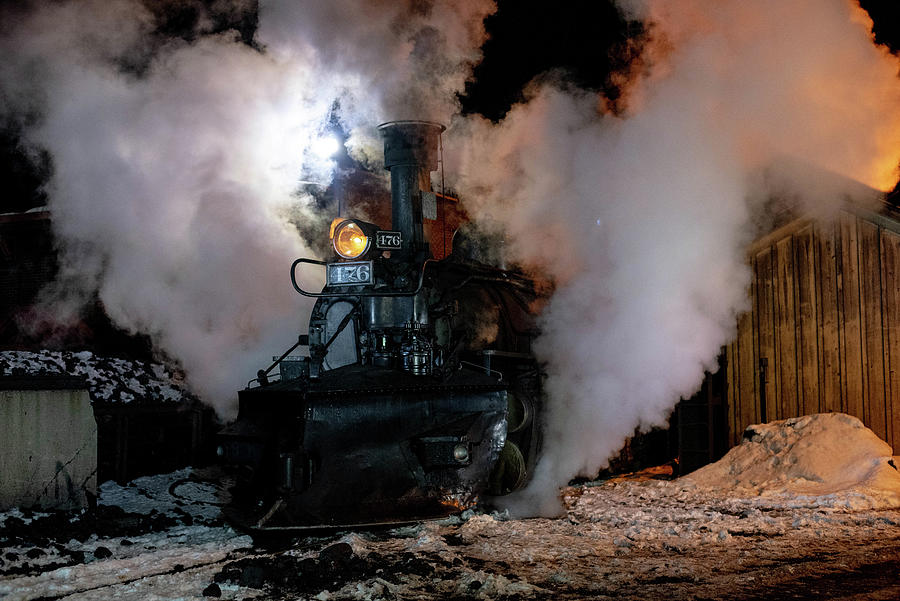 Steam Train at Night Photograph by Bill Varner - Fine Art America