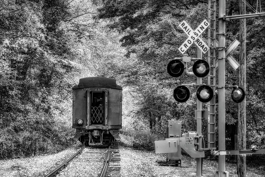 Steam Train BW Photograph by Susan Candelario
