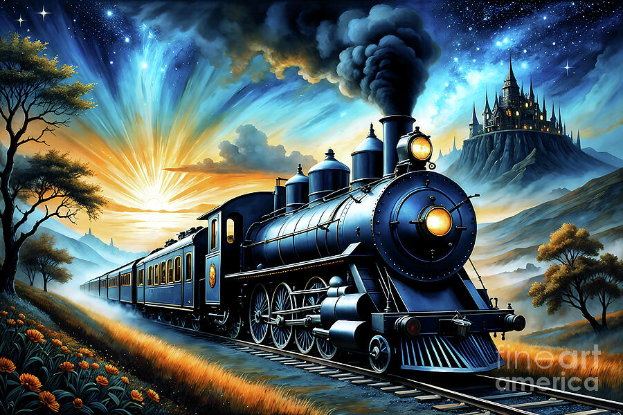 Steam Train Memories Digital Art
