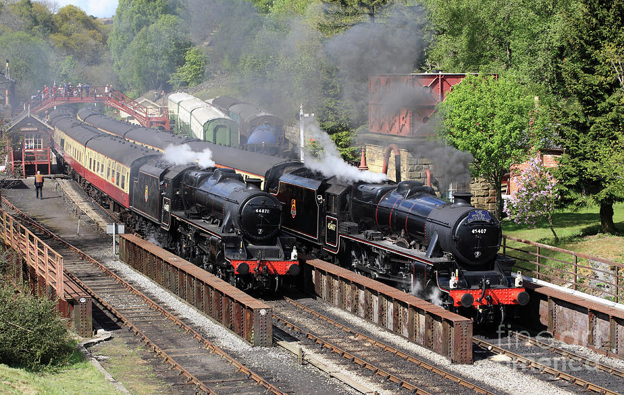 Steam trains at Goathland NYMR Photograph by Bryan Attewell