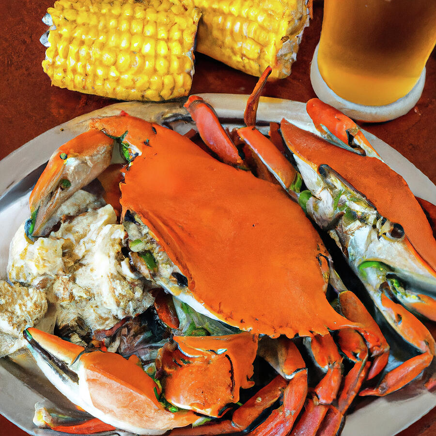Steamed Crabs, Corn and Cold Beer Ai Art by AI Digital Steamed Crabs, Corn and Cold Beer Ai Art by AI Digital