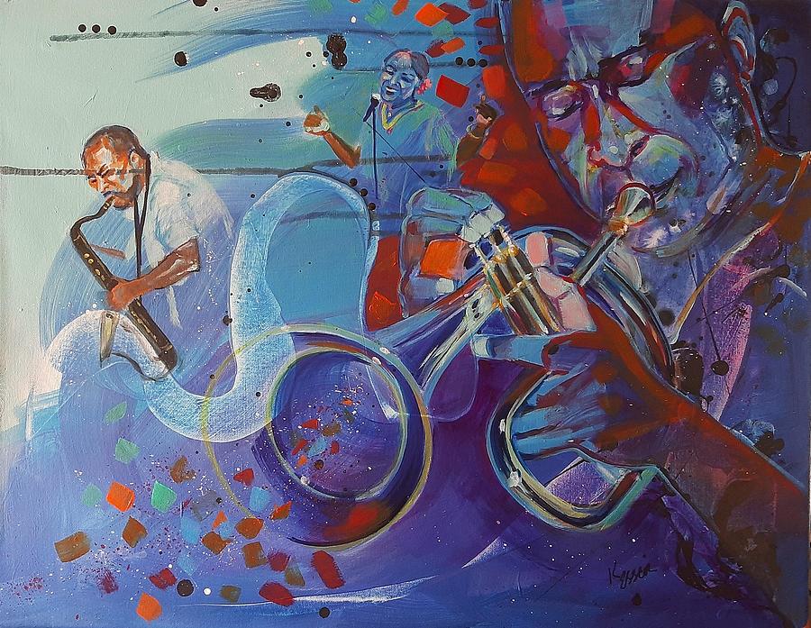 Steamin Jazz, Cool and Hot Painting by Kaytee Esser