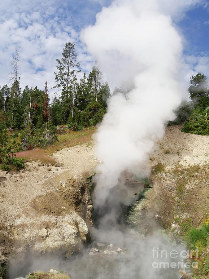 Steaming Dragons Mouth Spring Photograph by On da Raks