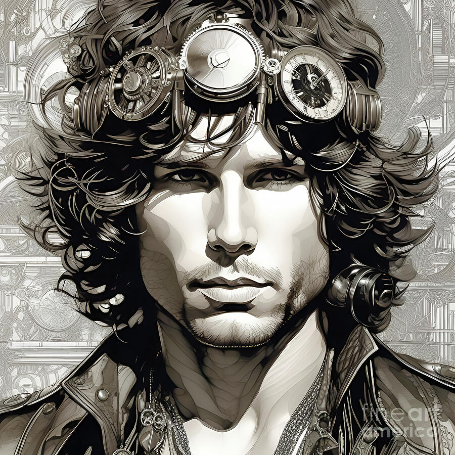 Steampunk Jim Morrison 1 Digital Art by Mark Miller Steampunk Jim Morrison 1 Digital Art by Mark Miller