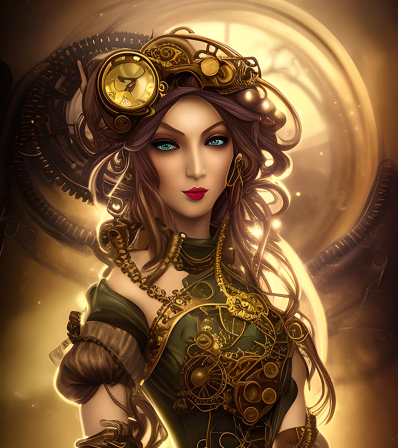 Steampunk Beauty Digital Art by Gloria Salazar-Morris - Fine Art America