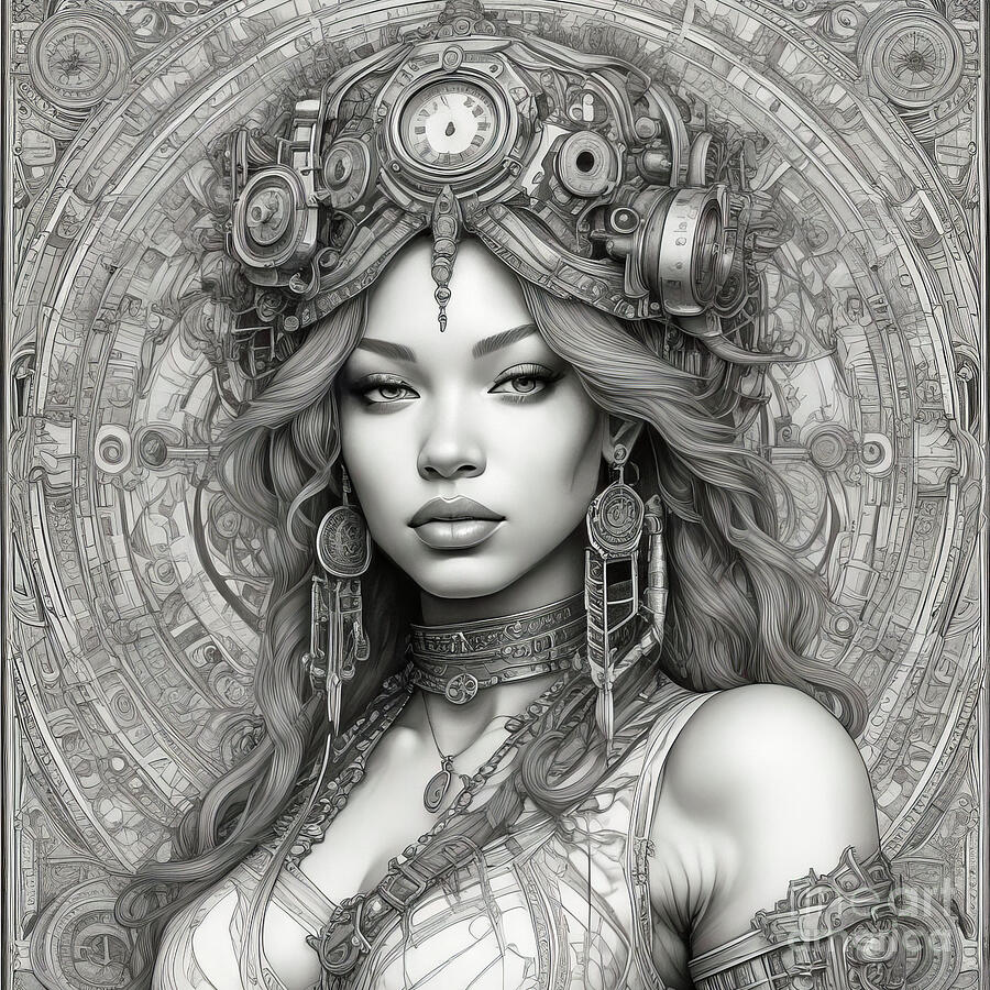 Steampunk Beyonce 1 Digital Art by Mark Miller