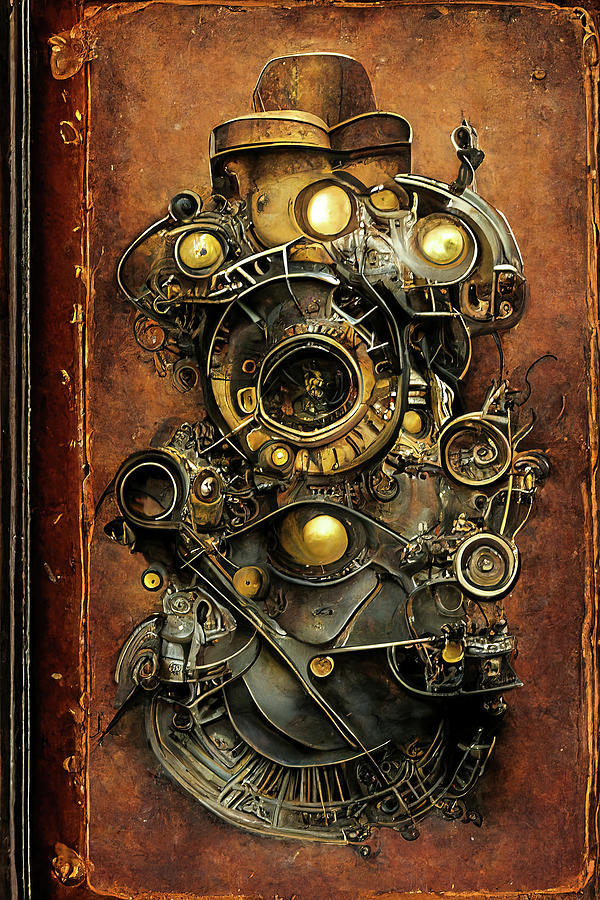 Steampunk Book Cover 01 Digital Art by Matthias Hauser