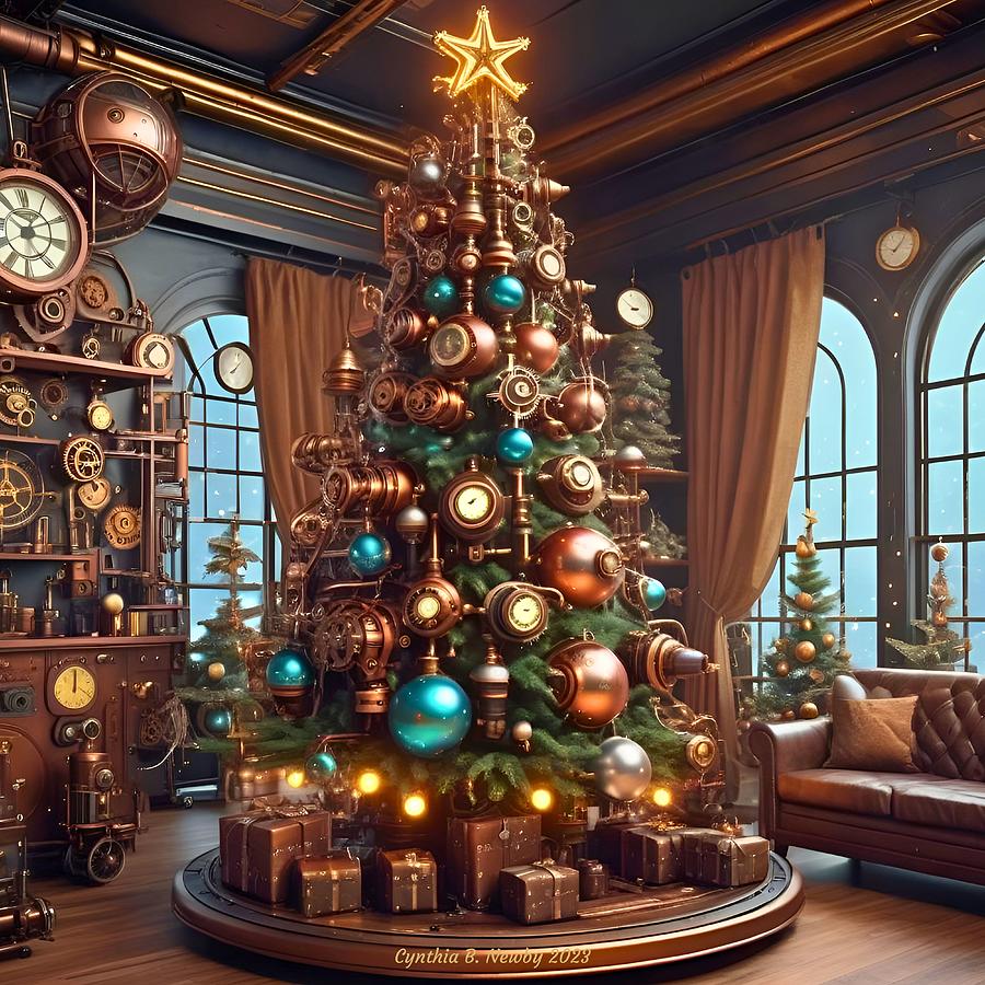 Steampunk Christmas Tree 20231219a Digital Art