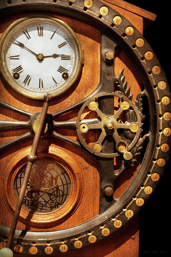 Steampunk - Clock - The dial recorder Photograph by Mike Savad