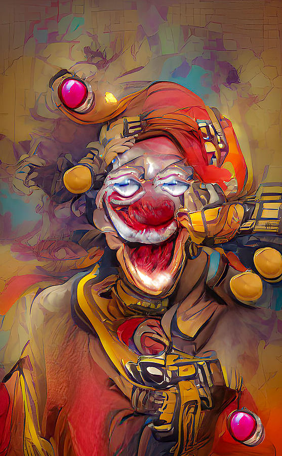 Steampunk Clown Digital Art by Debra Kewley