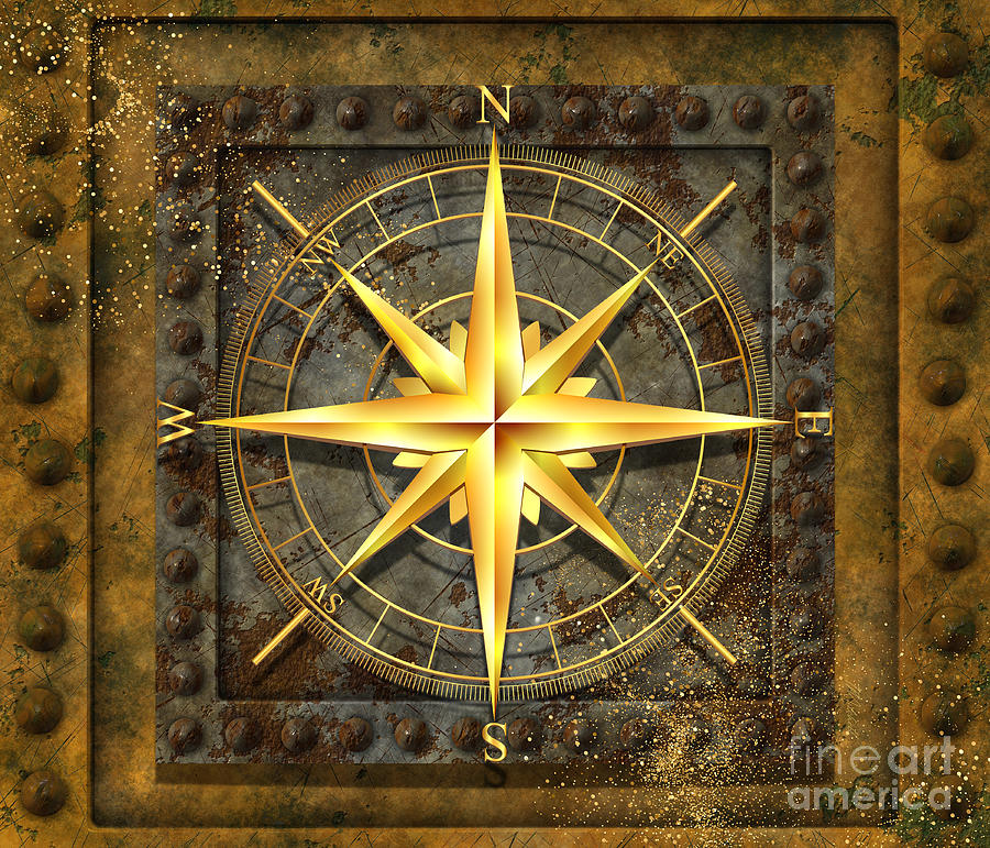 Steampunk Compass Digital Art