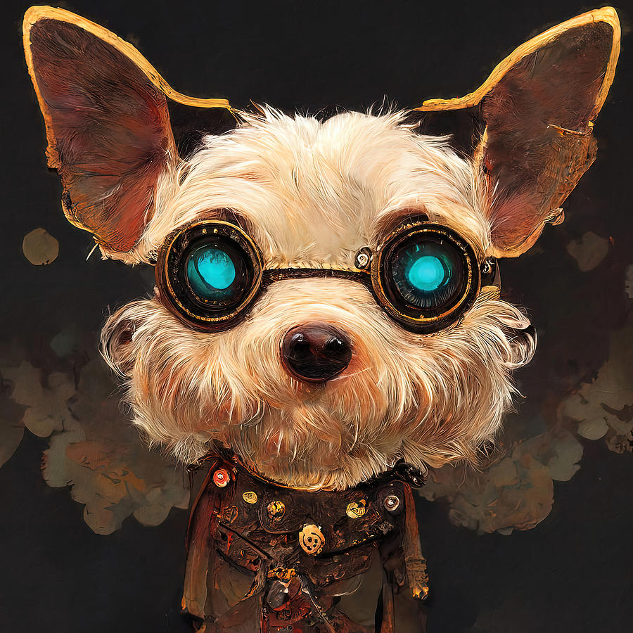 Steampunk Dog, 02 Painting