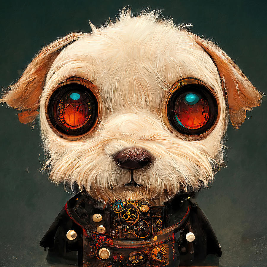 Steampunk Dog, 04 Painting