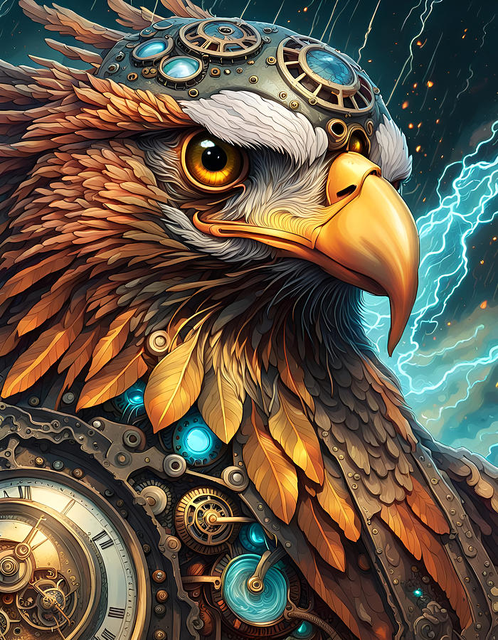 Steampunk Eagle Photograph by Cate Franklyn