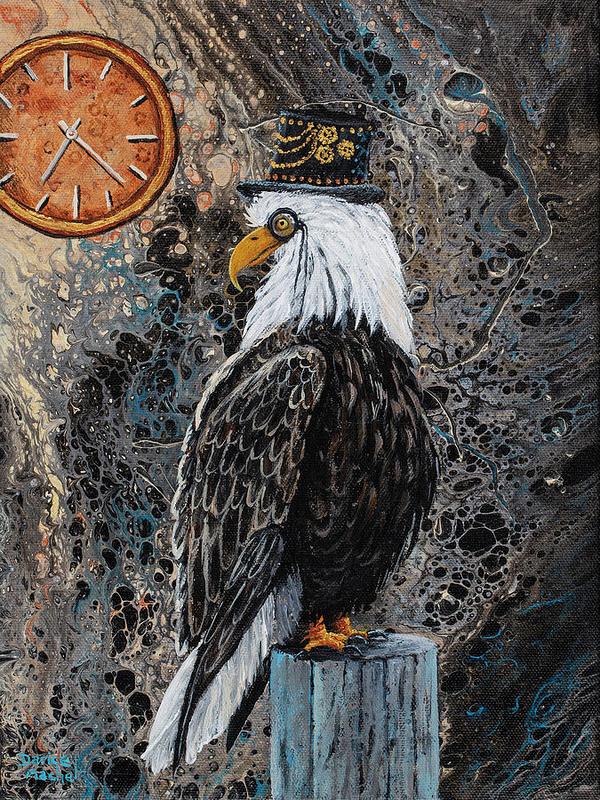 Steampunk Eagle Painting by Darice Machel McGuire