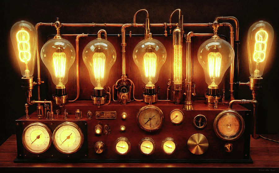 Steampunk - Electrical - The idea machine Photograph by Mike Savad
