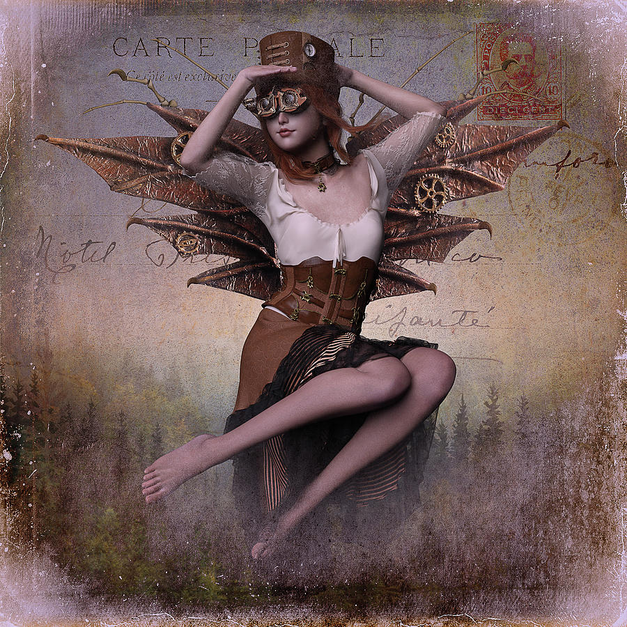 Steampunk Fairy Digital Art by Alisa Williams