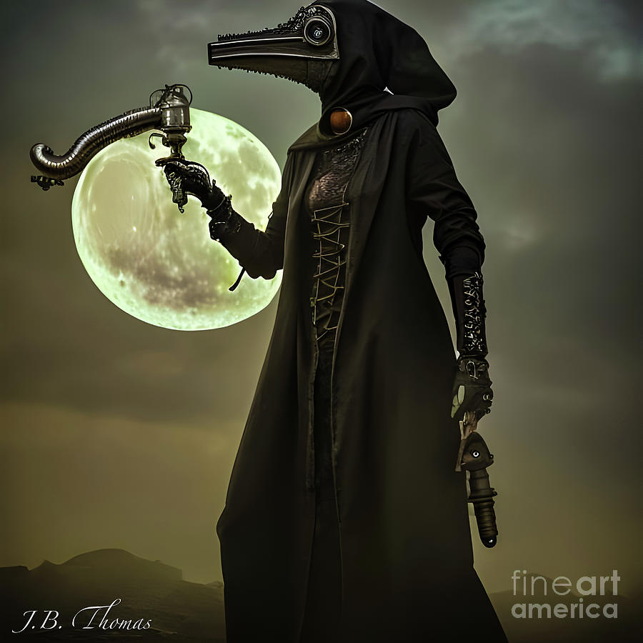 Steampunk Female Plague Doctor 4 Digital Art by JB Thomas