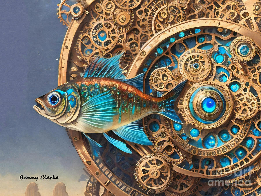 Steampunk Fisheyes Digital Art by Bunny Clarke