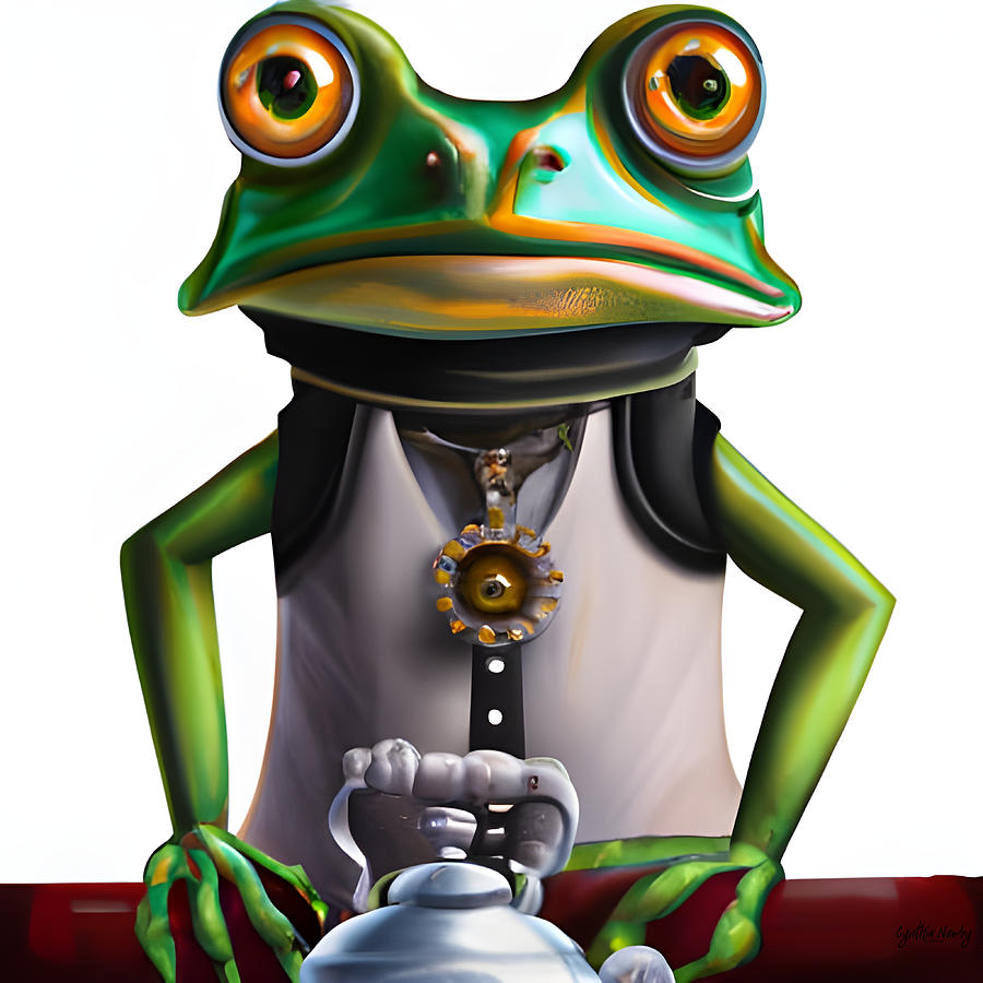 Steampunk Frog Digital Art